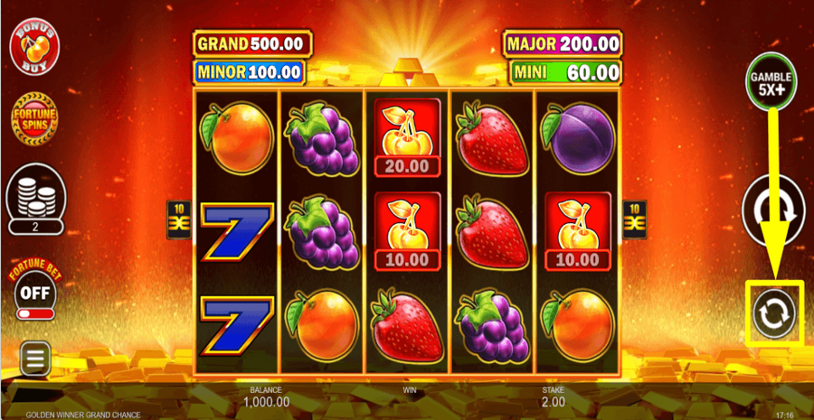 Golden Winner Grand Chance Autoplay Feature