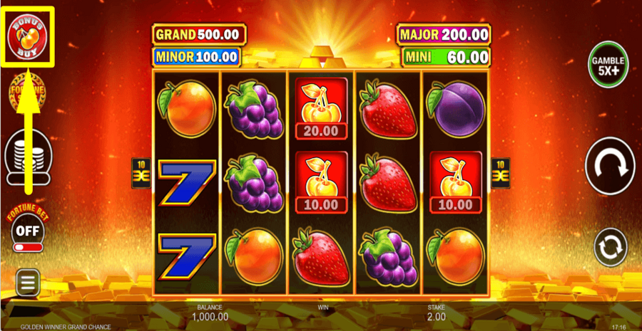 Golden Winner Grand Chance Buy Feature