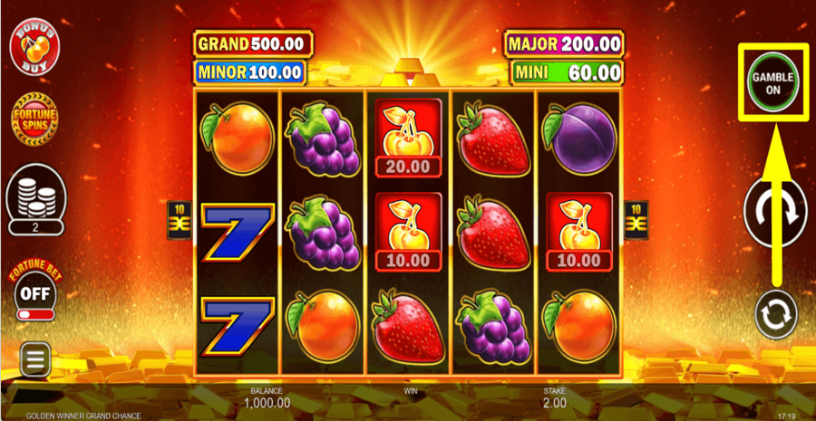 Golden Winner Grand Chance Gamble Feature