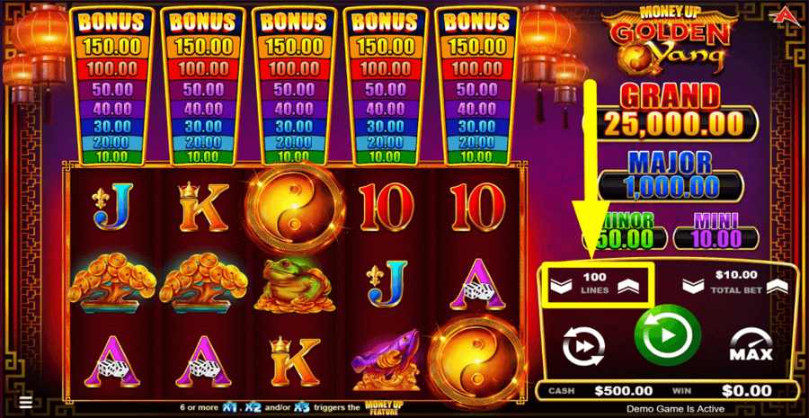 Golden Yang Adjustable Paylines