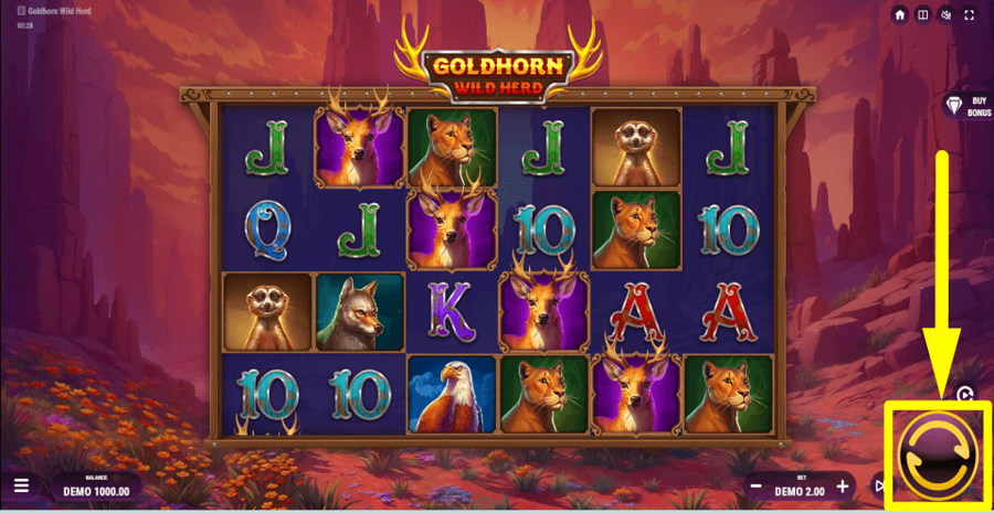 Goldhorn Wild Herd Spin Button