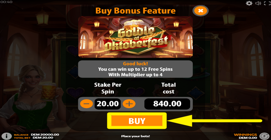 Goldie At Oktoberfest Bonus Buy