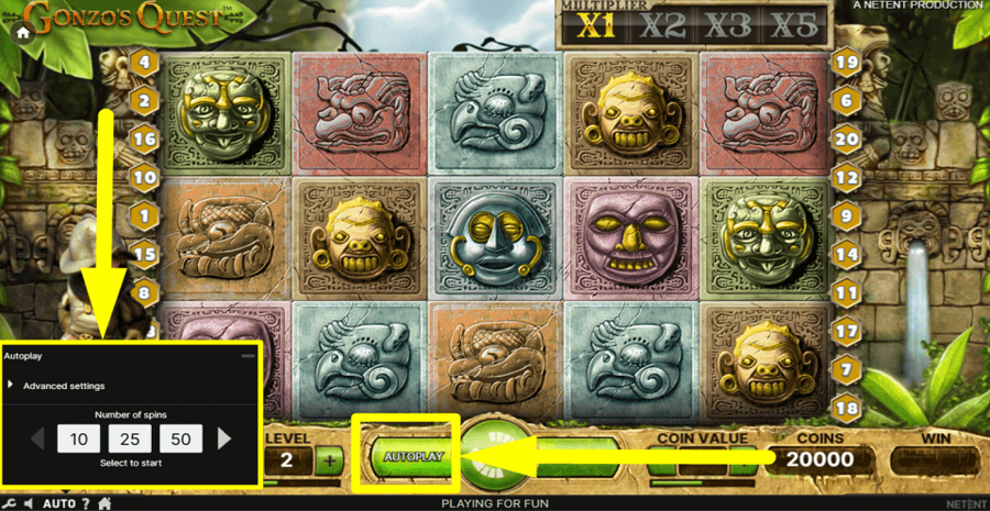 Gonzos Quest Autoplay Feature