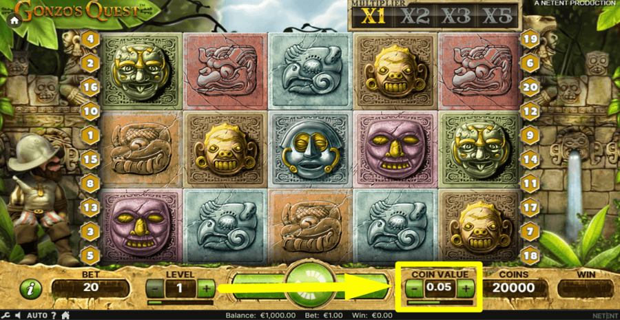 Gonzos Quest Coin Value