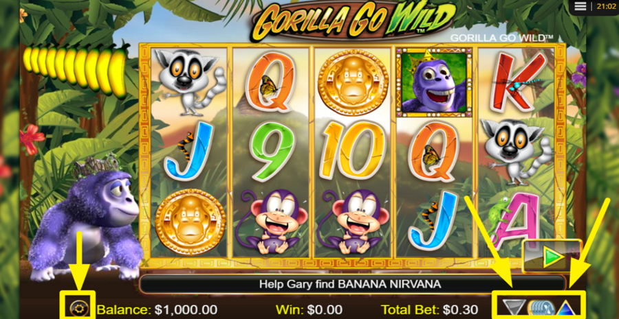 Gorilla Go Wild Adjust Bet
