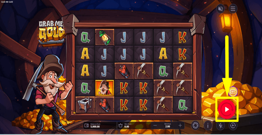 Grab Me Gold Spin Button