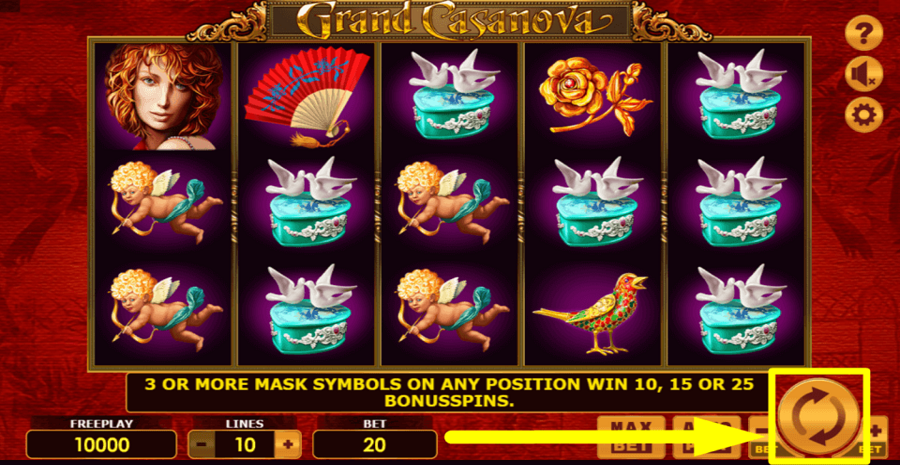 Grand Casanova Spin Button