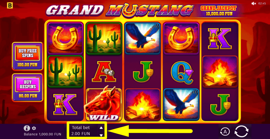 Grand Mustang Bet Value