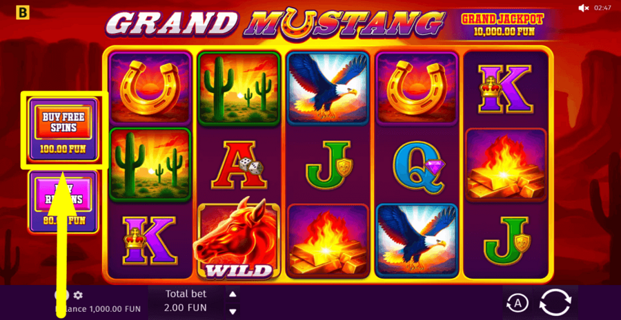 Grand Mustang Buy Feature