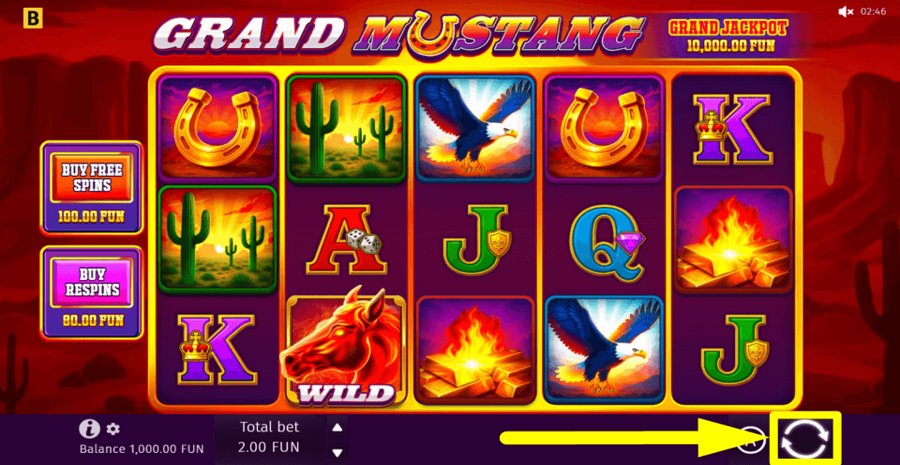 Grand Mustang Spin Button