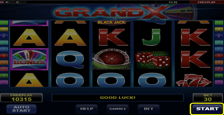 Grand X Spin Button