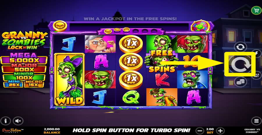 Granny Vs Zombies Spin Button