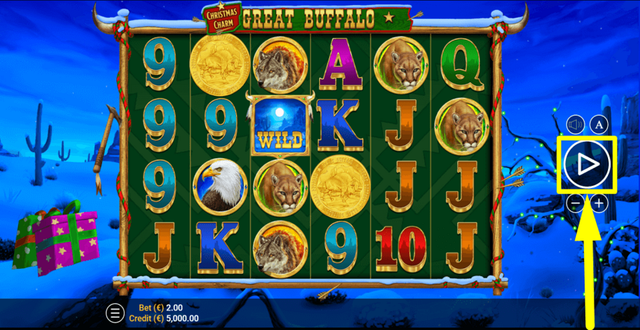 Great Buffalo Christmas Charm Play Button