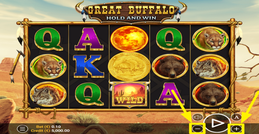 Great Buffalo Hold And Win Adjust Bet
