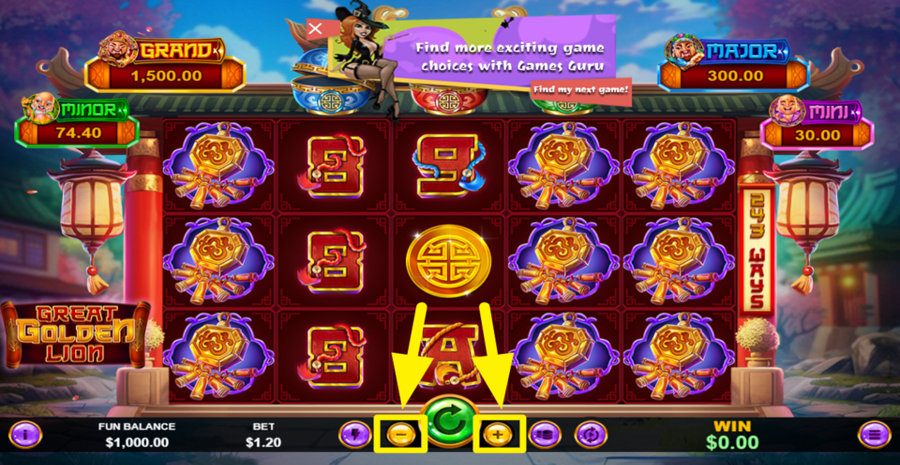 Great Golden Lion Adjust Bet