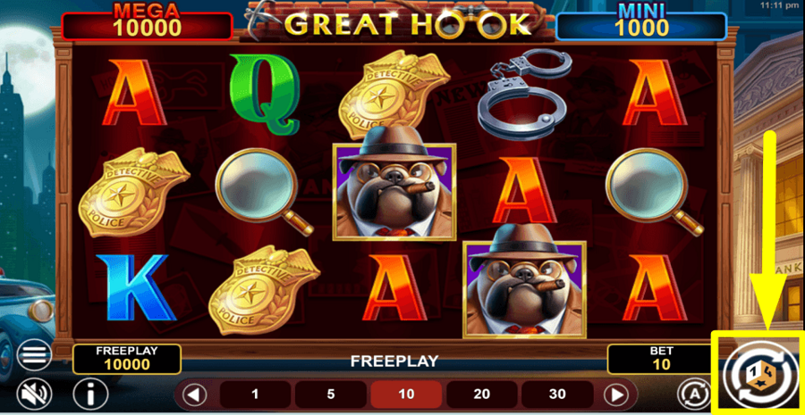 Great Hook Hold And Win Spin Button