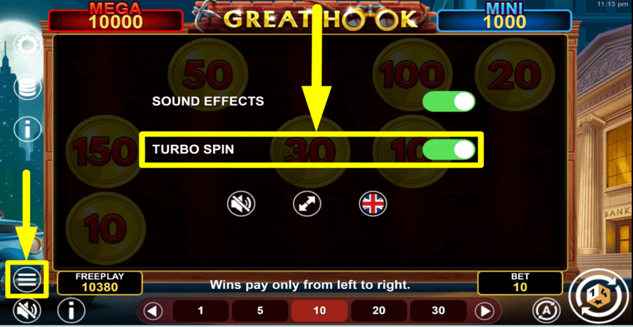 Great Hook Hold And Win Turbo Feature