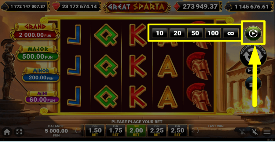 Great Sparta Autoplay Feature