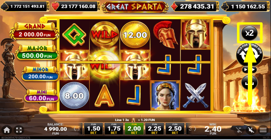 Great Sparta Gamble Feature