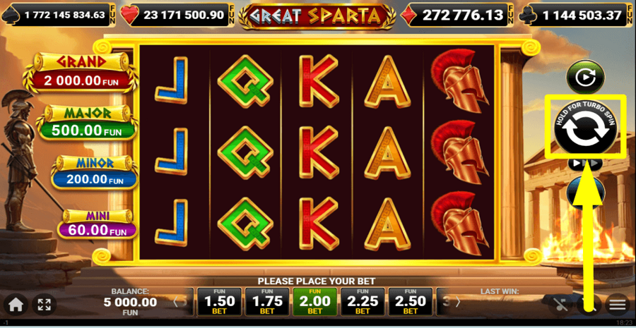 Great Sparta Spin Button