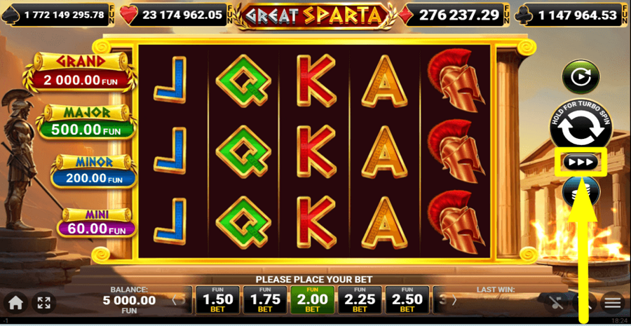 Great Sparta Turbo Feature