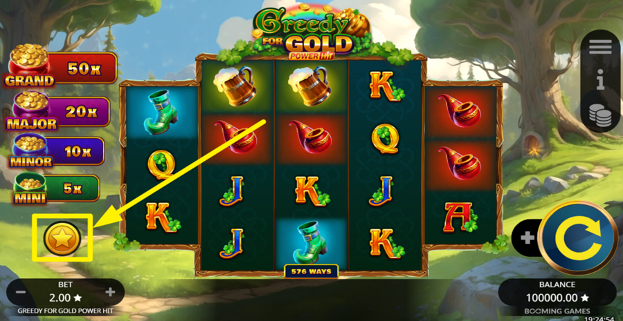 Greedy For Gold Power Hit Buy Bonus