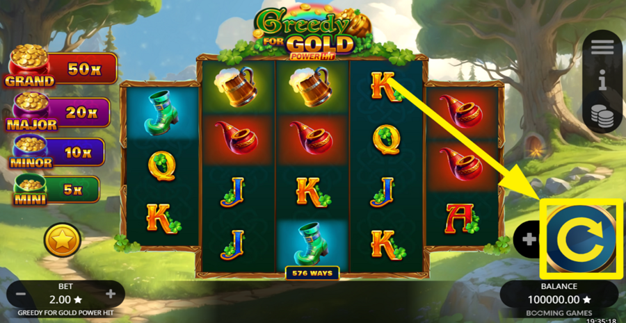 Greedy For Gold Power Hit Spin