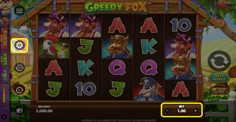 Greedy Fox Bet Select