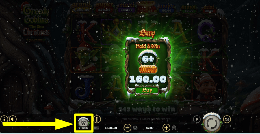 Greedy Goblins That Stole Christmas Hold And Win Buy Feature