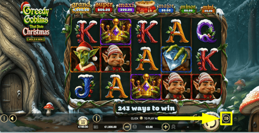 Greedy Goblins That Stole Christmas Hold And Win Turbo Feature