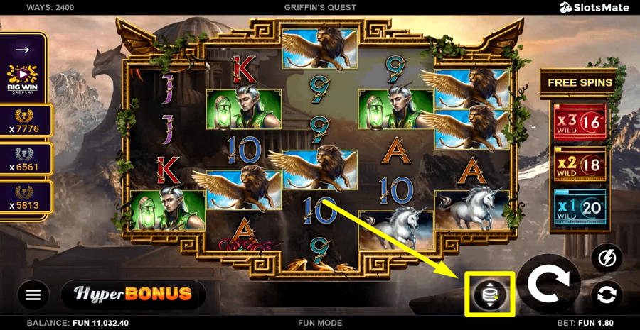 Griffins Quest Choose Bet