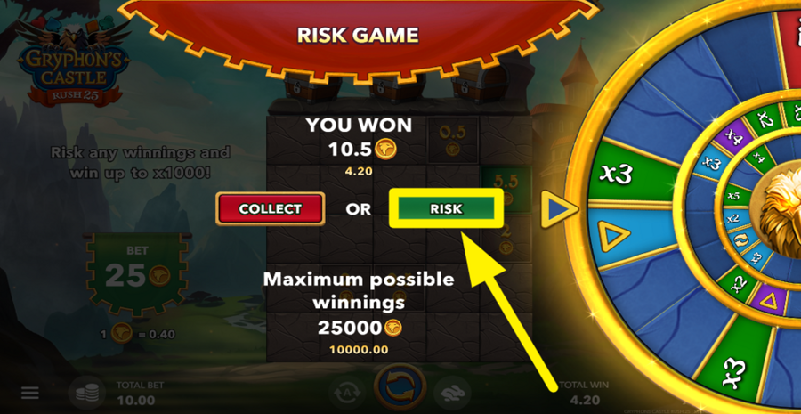 Gryphons Castle Rush 25 Risk Win