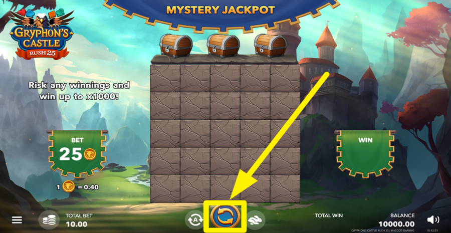 Gryphons Castle Rush 25 Spin Button