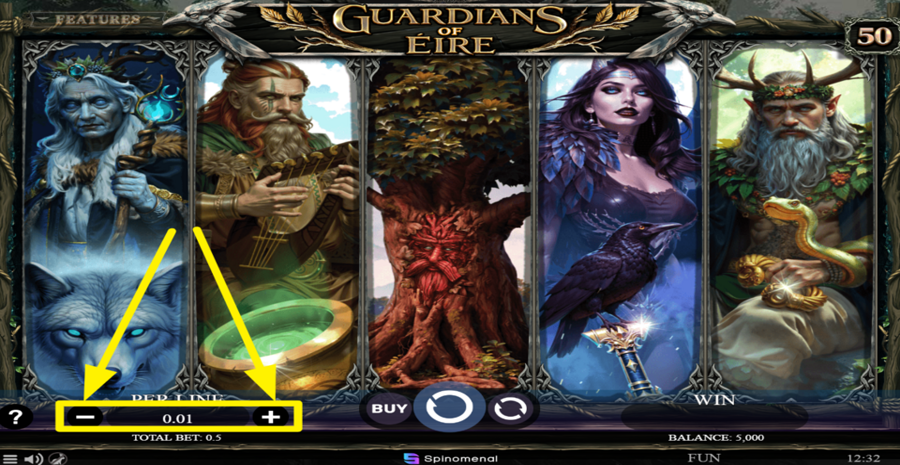 Guardians Of Eire Adjust Bet