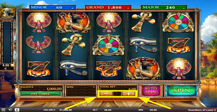 Guardians Of Luxor 3 Adjust Bet