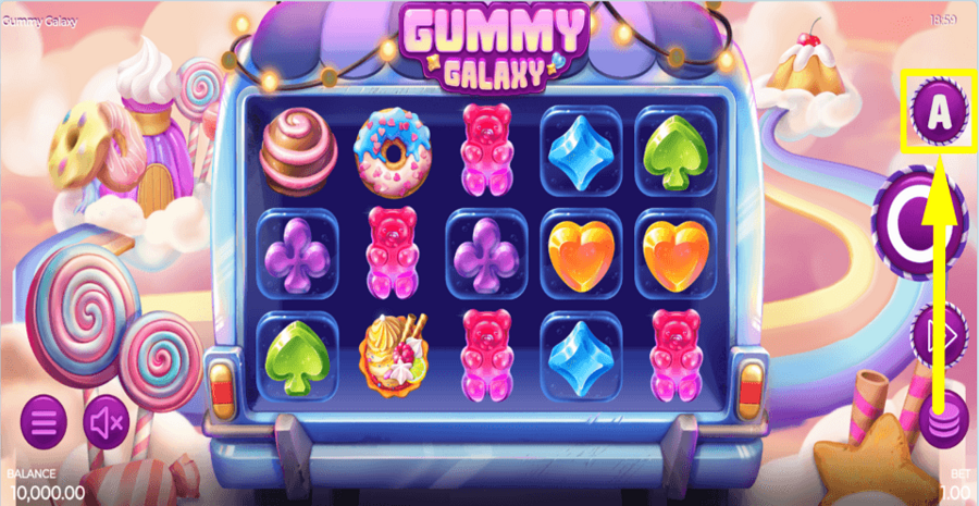 Gummy Galaxy Autoplay Feature