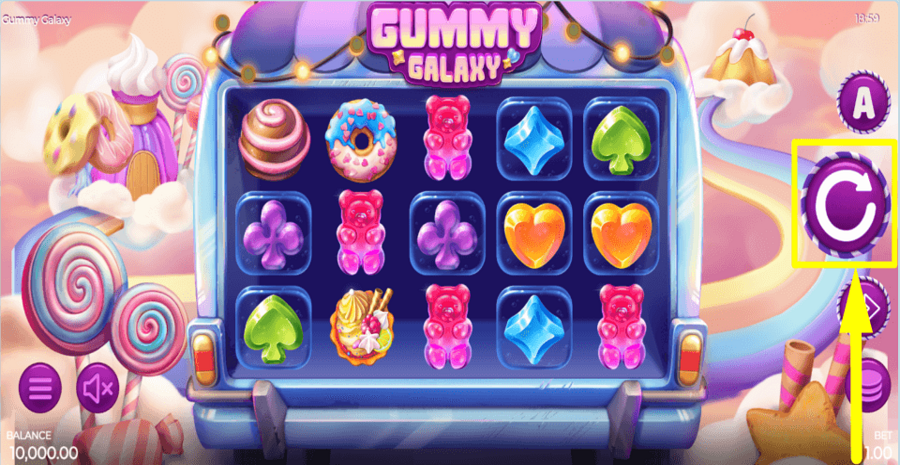 Gummy Galaxy Spin Button