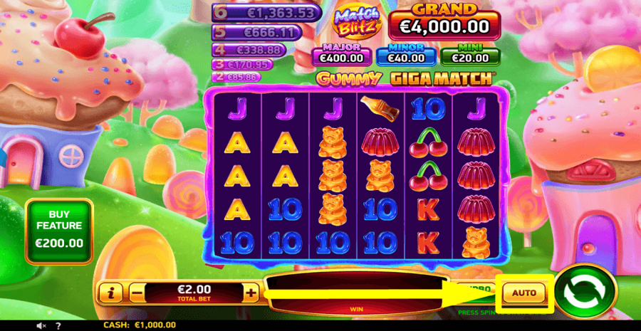 Gummy Giga Match Autoplay Feature