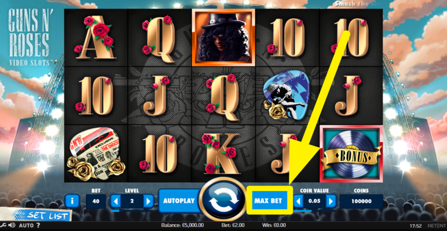 Guns N Roses Max Bet