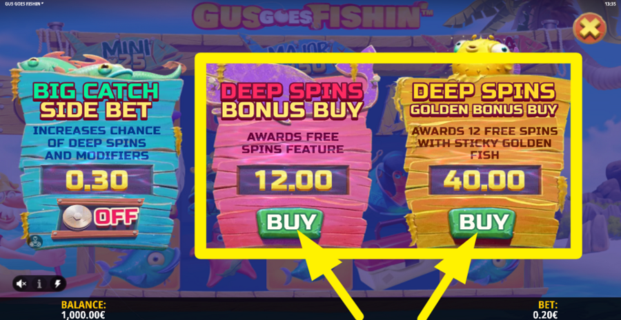 Gus Goes Fishin Buy Bonus