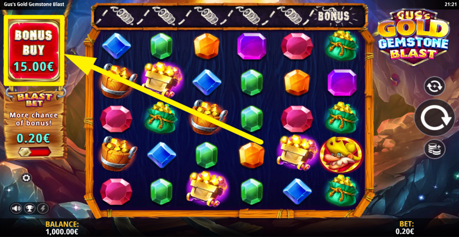 Guss Gold Gemstone Blast Buy Bonus