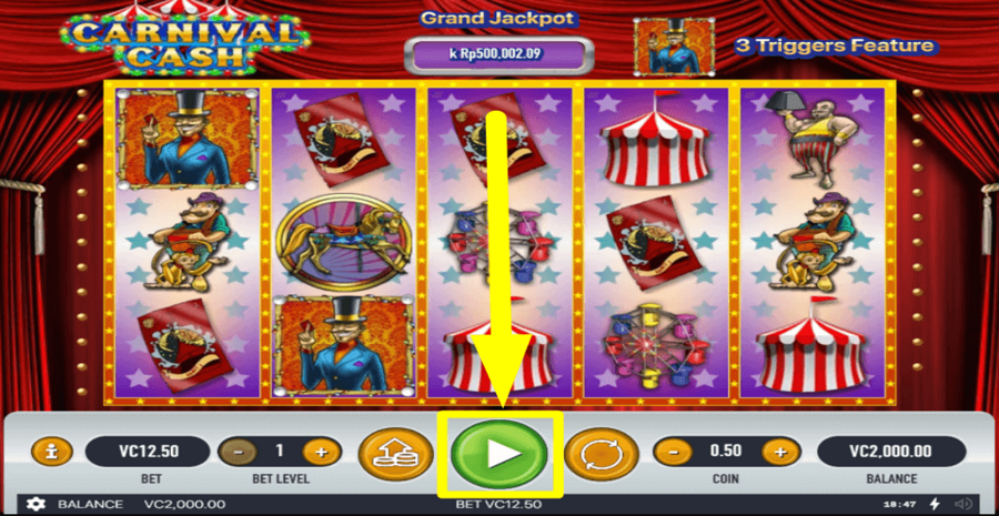 Habanero Carnival Cash Play Button
