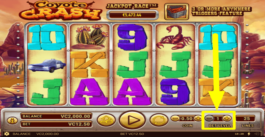 Habanero Coyote Crash Bet Level