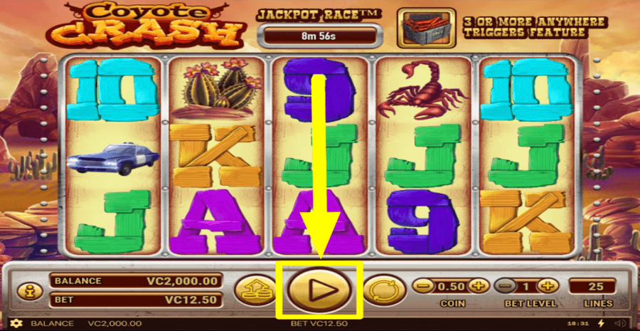 Habanero Coyote Crash Play Button