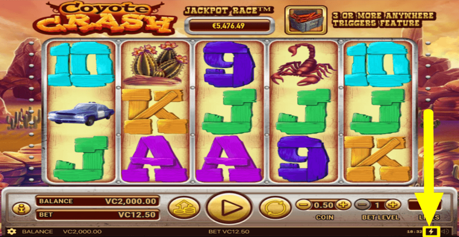 Habanero Coyote Crash Quick Spin Feature