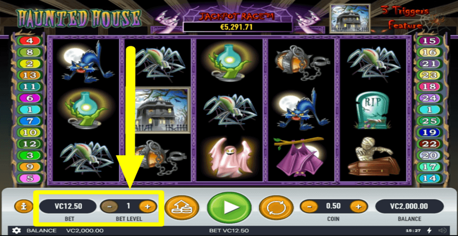 Habanero Haunted House Bet Level