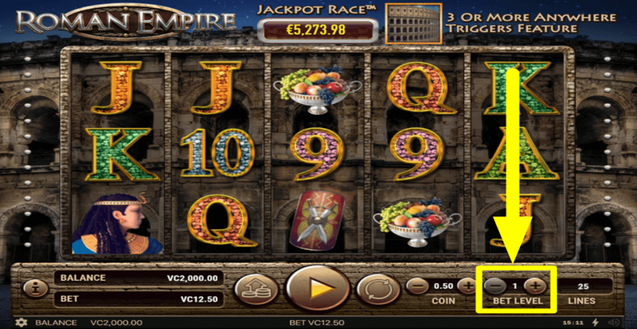 Habanero Roman Empire Bet Level