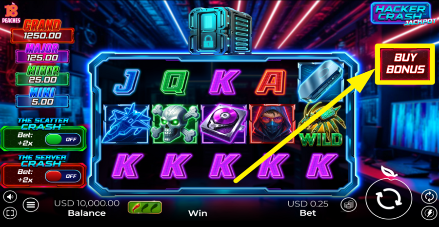 Hacker Crash Jackpot Buy Bonus