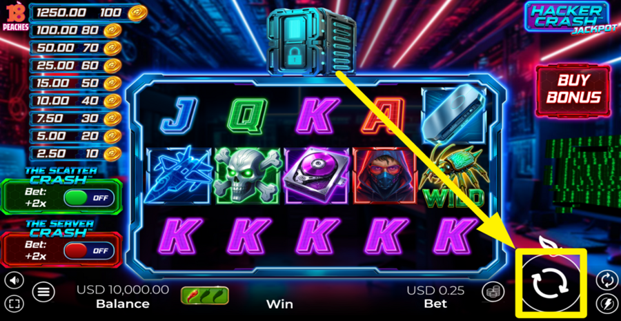 Hacker Crash Jackpot Spin