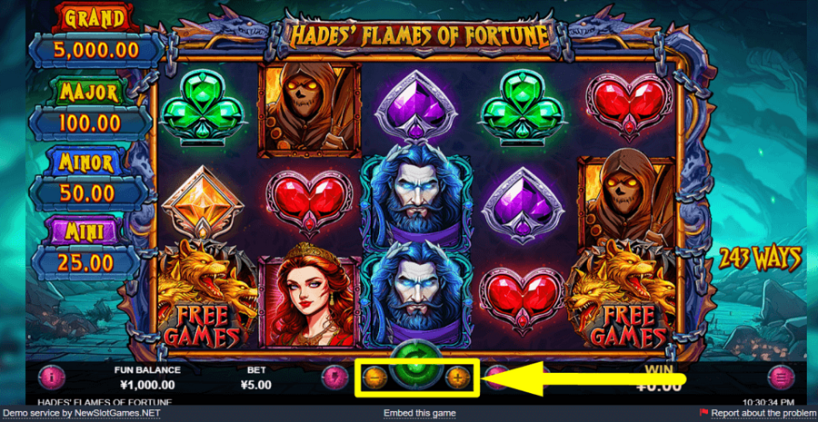 Hades Flames Of Fortune Bet Value
